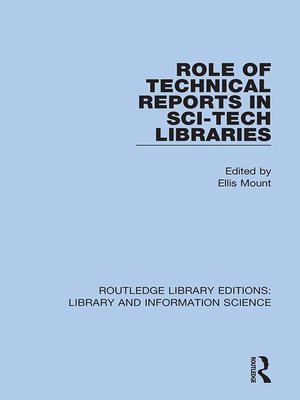 cover image of Role of Technical Reports in Sci-Tech Libraries